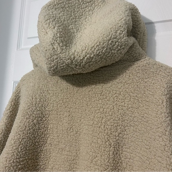 OFFLINE Aerie Cropped Sherpa Zip Up Hooded Jacket, L - Picture 4 of 8